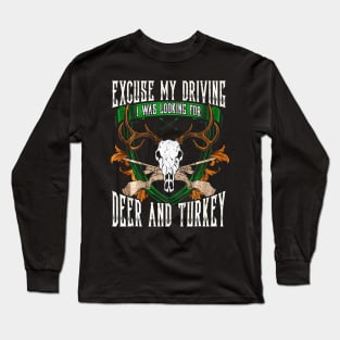 Deer Skull Hunter Hunting Fan Long Sleeve T-Shirt